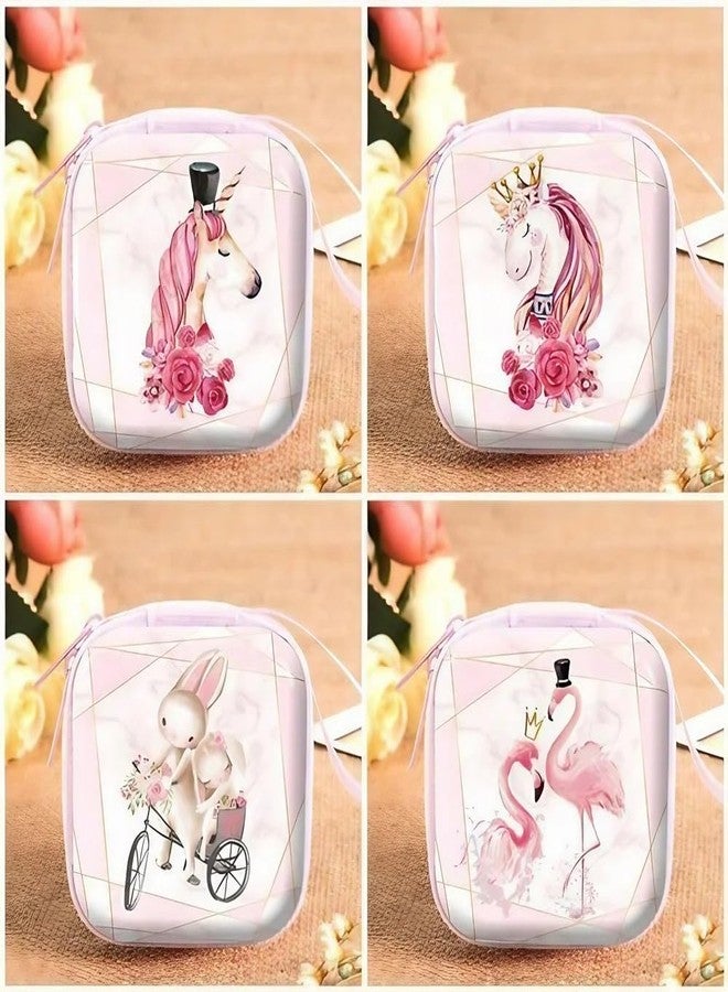 TIC TAC TOC Coin Purse for Women & Kids - Cute Mini Wallet with Zipper Closure - Small Handbag for Coins, Headphones, Jewelry & Essentials - Mixed Design Pouch Set 2 Pcs - Image 4